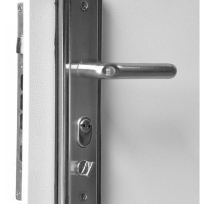 Hooply Lever Handles, #5586, Inside View, Open, LH Hinge