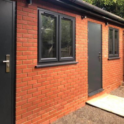 Anthracite grey security doors