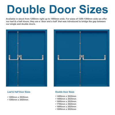 door sizes double fire exit doors and leaf and half fire exit doors
