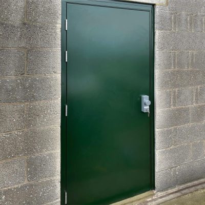 Green security fire exit door with OAD