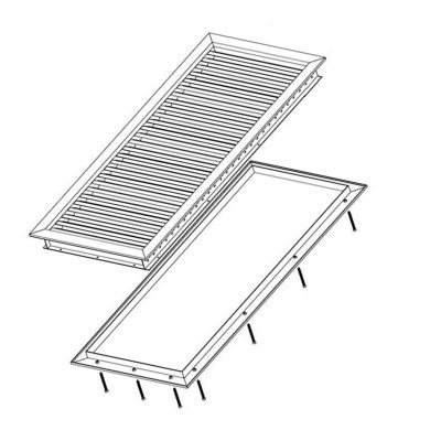 Louvre panel drawing showing fixings