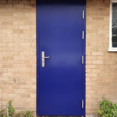 Oxford blue steel door