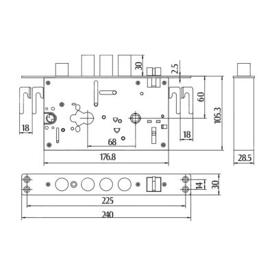 Ultra Duty Sash Lock CAD