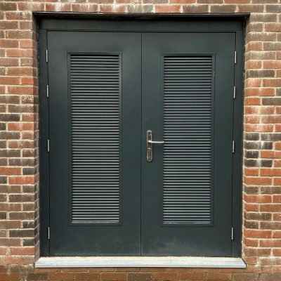 Double Louvred Steel Doors built for student accommodation