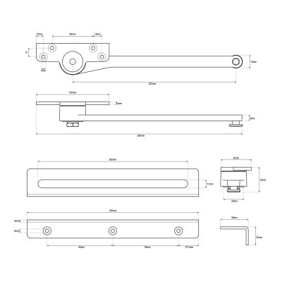 Friction Stay Techinical Drawing