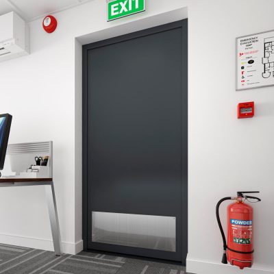 Stainless Steel Door Kick Plate fitted