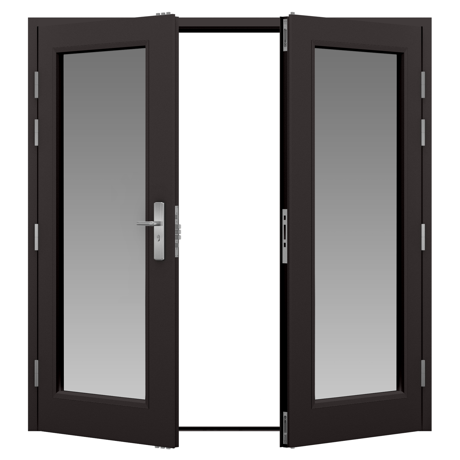 Glazed Steel Double Door Security - Double Glazed Door Glass Glazed Steel Double Door Security - Double Glazed Door Glass