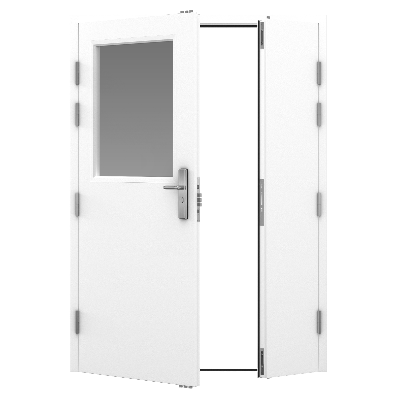 Glazed Steel Double Door (Security) Latham's Steel Doors