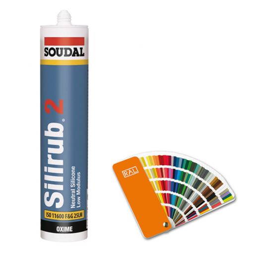 Silicone sealant with RAL colour chart