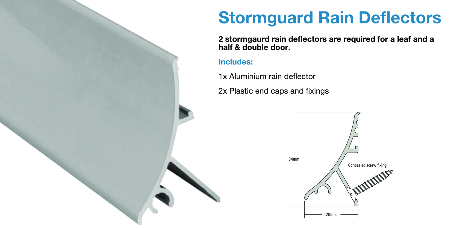 Stormguard rain deflector kit contents