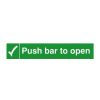 Push Bar to Open Sticker