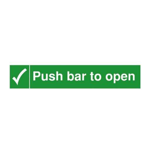 Push Bar to Open Sticker