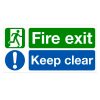 Fire exit keep clear sticker