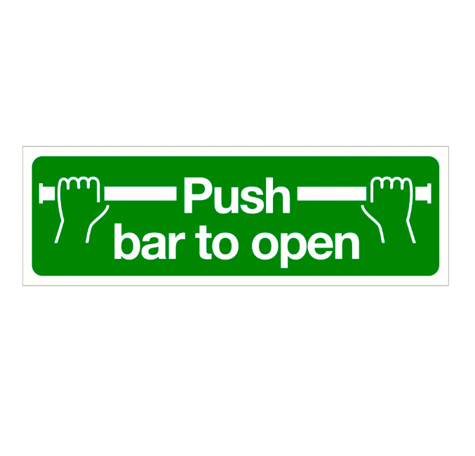 Push Bar to Open Sticker Latham's Steel Security Doors