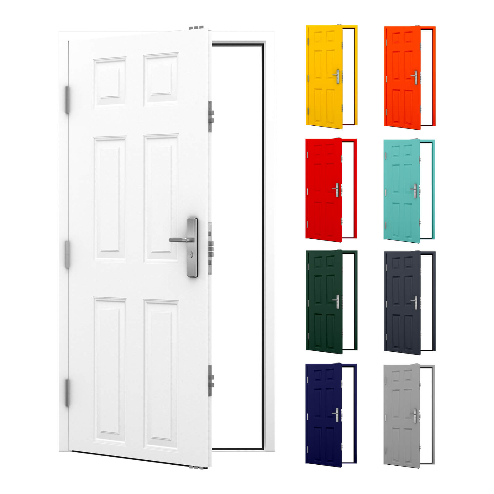 Panelled Steel Door 6 Panel Design Latham's Steel Doors
