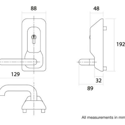 CAD drawing for the Exidor 710EC outside access device