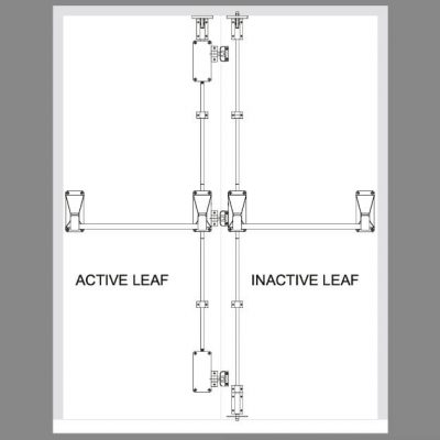 CAD drawing for the exidor 743bd panic escape push bar