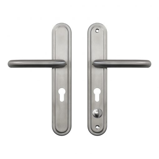 front and back of a container door stainless steel handle