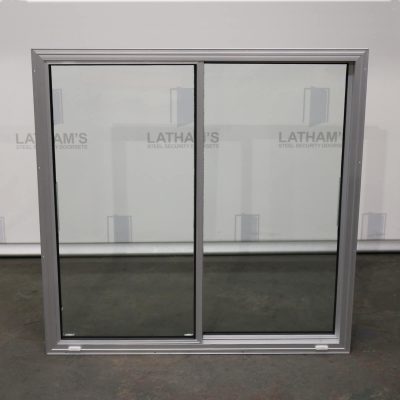 Front view of an aluminium double glazing unit