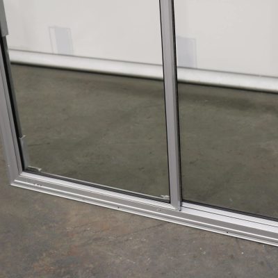 Single glazing unit frame close up
