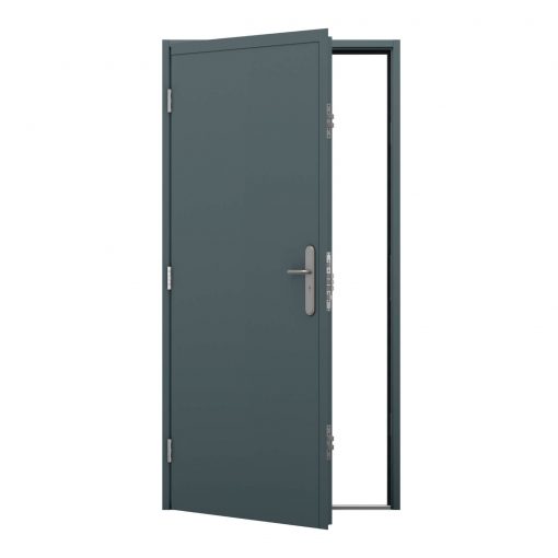 CGI image of a shipping container door with astragal