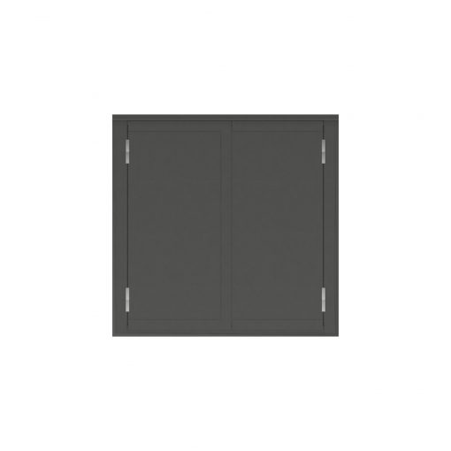 Container window shutter closed external view