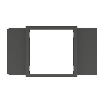 container door window shutter showing internal view no glazing