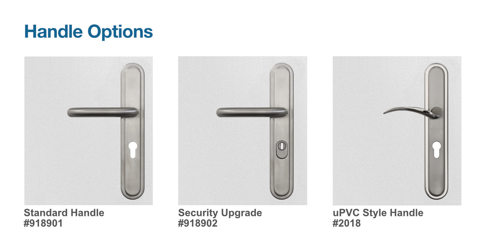 Handle options for container doors