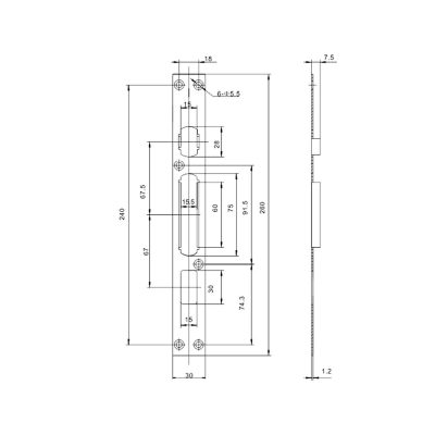 Hooply strike plate CAD drawing