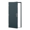 shipping container door in grey