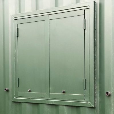 Close up of window shutter