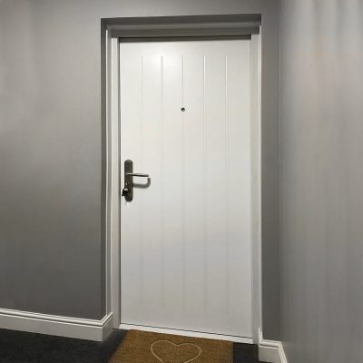cottage style steel door in white
