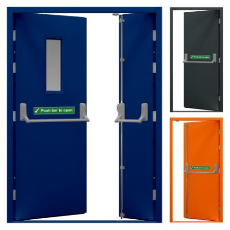 A selection of Latham's Fire Exit Doors