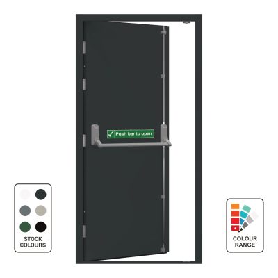 Security Steel Hinged Emergency Exit Door -Anthracite Grey (Main)