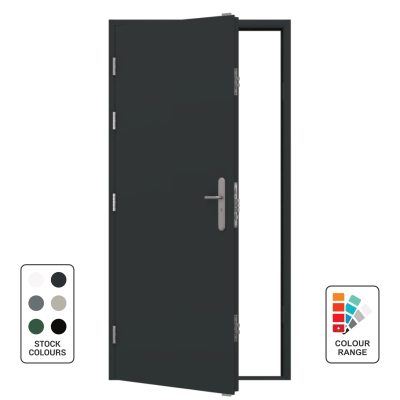 Security Steel Hinged Personnel Door -Anthracite Grey (Main)