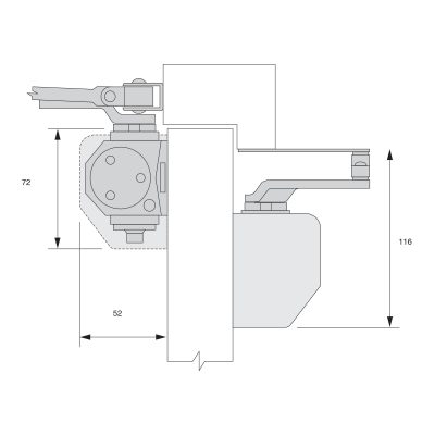 CAD of the door closer