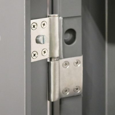 Window shutter hinge installed