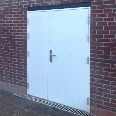high security leaf and half door on garage