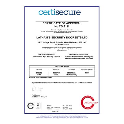 STS202 BR3 certificate