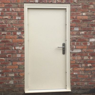 Cream colour high security steel door