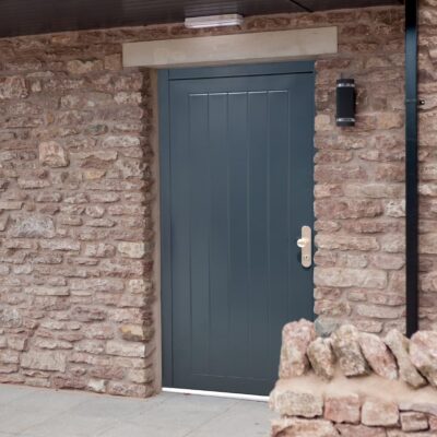 Anthracite grey fire rated cottage style door