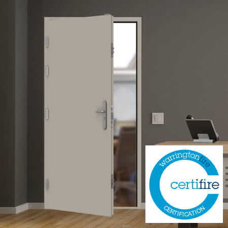 Fire rated steel personnel doors