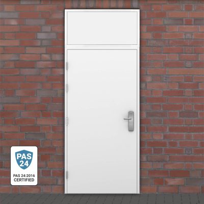 Latham's door with solid top panel