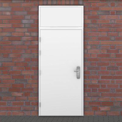 Latham's door with solid top panel