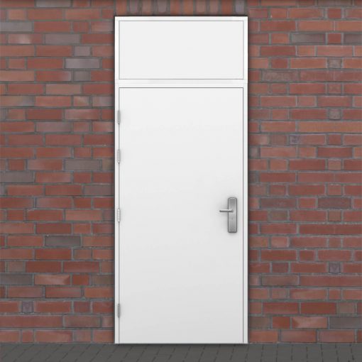 Latham's door with solid top panel