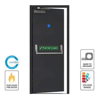 Custom made fire exit fire rated door