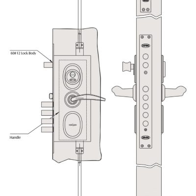 diagram of CEFIRO lock number 60 and FTB008 handle