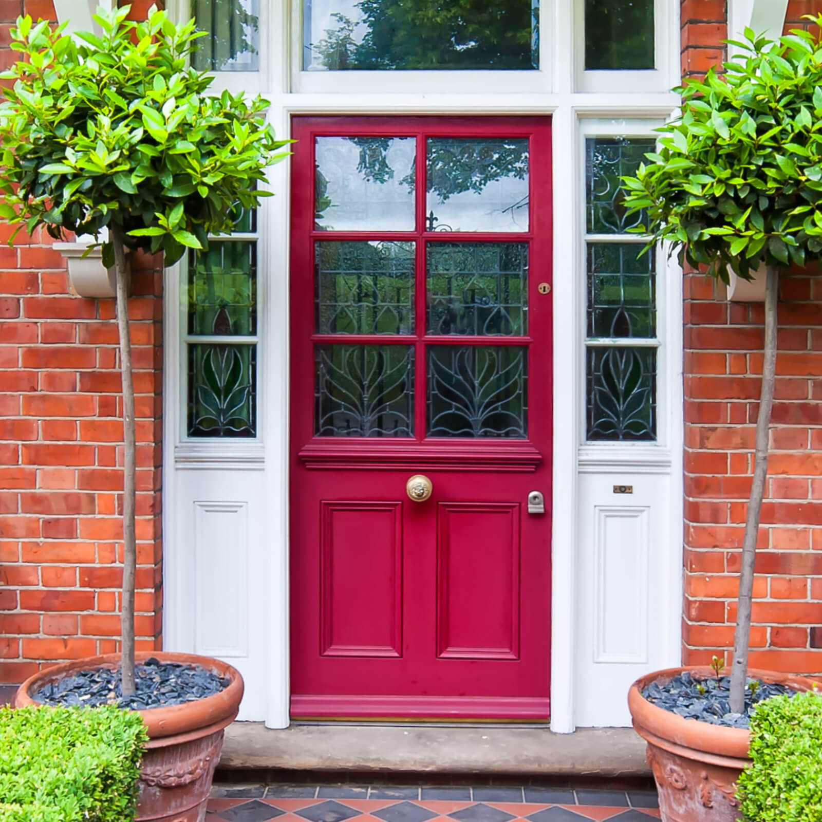 wooden front door