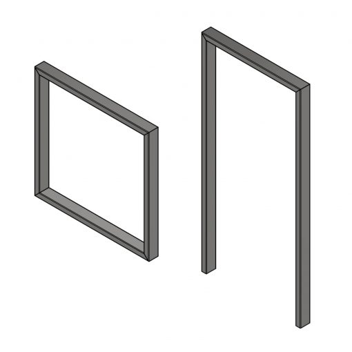 Steel goal post frames for container doors and shutters