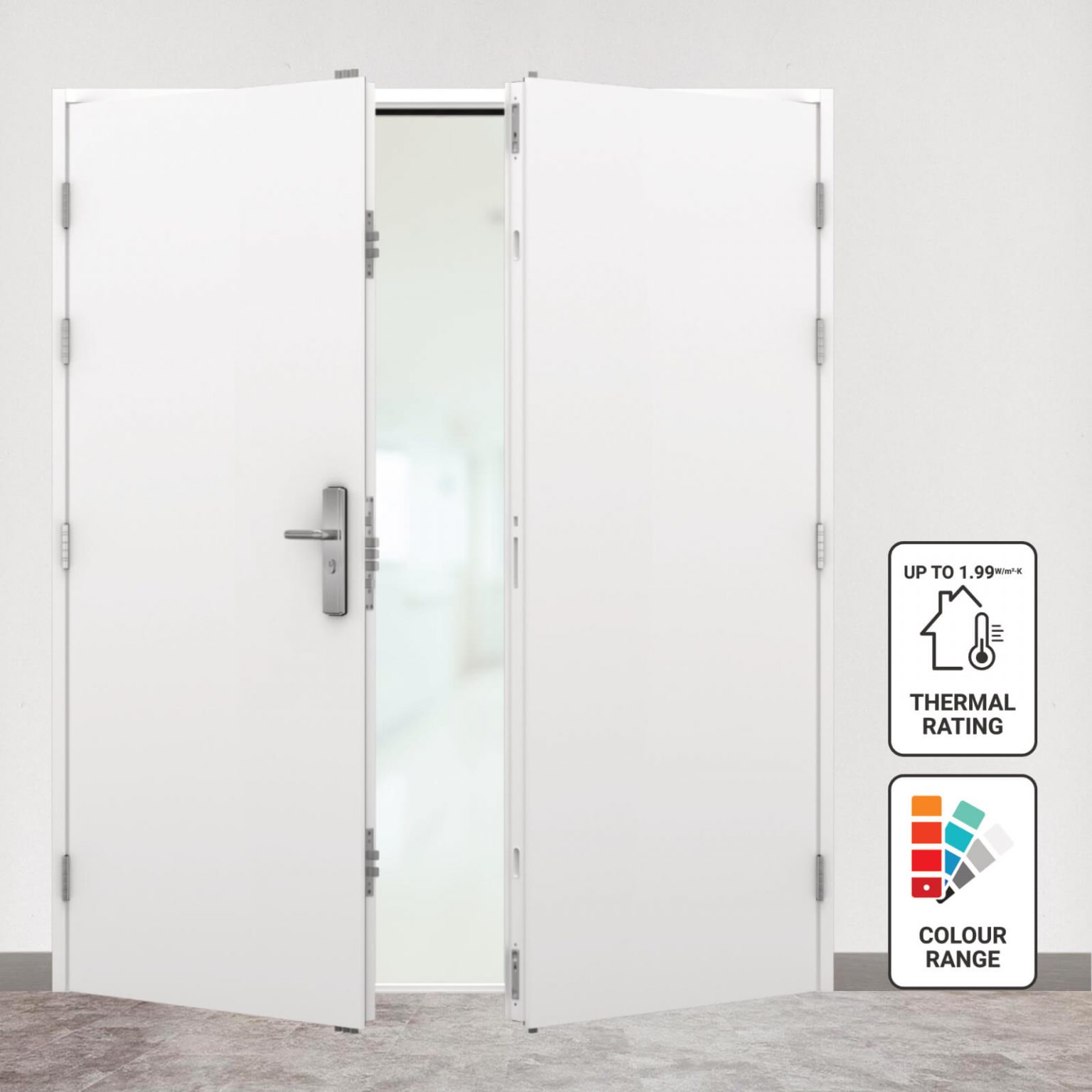 Insulated Steel Double Door Latham's Steel Doors